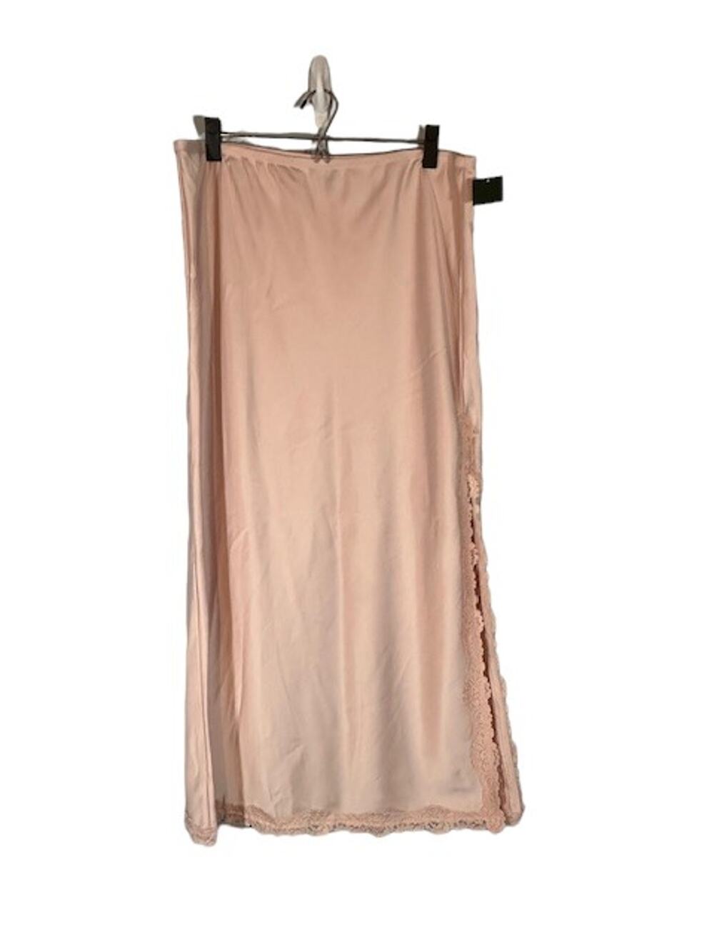 Wild Fable Blush Pink Side Slit Lace Trim Long Maxi Skirt Women Sz XL